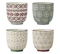 Bloomingville Petites Tasses sans anse Karine, Gris/Noir, Gris/Vert/Violet, 4 pièces