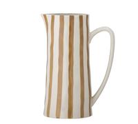 Bloomingville Pichet Begonia à rayures marron et blanc 1,3 l