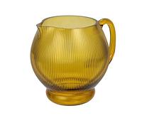 Bloomingville Pichet rond en verre nervuré Ambre
