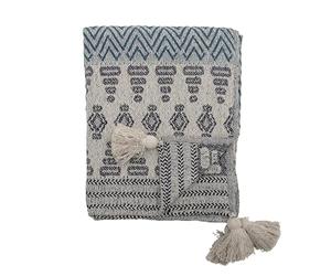 Bloomingville Plaid, bleu, coton