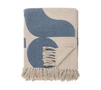 Bloomingville Plaid en coton Agno 130x160 cm Beige-bleu