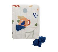 Bloomingville Plaid en coton Sylvie 160x130 cm Naturel