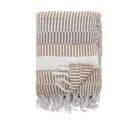 Bloomingville Couvre-lit de qualité supérieure 160 x 130 cm - Plaid Polyvalent en Coton recyclé, idéal comme Couverture de canapé ou pour lit et Jardin, Doux et Facile d'entretien