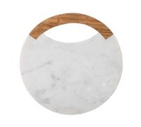 Bloomingville Planche à Découper Daniela Blanc Marbre avec en Bois 30 CM Plateau