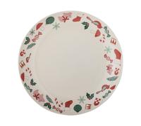 Bloomingville Plat de service Yule Ø28 cm Naturel-rouge