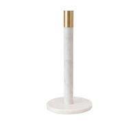 Bloomingville Porte-Serviettes Moderne en marbre avec Bande en Laiton, Blanc
