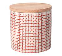 Bloomingville Pot avec Couvercle Carla - Couleur Ø 10 x H 10 cm, Rouge, Céramique, Capacité 400 ML