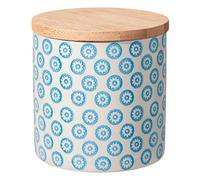 Bloomingville Pot avec Couvercle Emma - Couleur Ø 10 x H 10 cm, Bleu, Céramique, Capacité 400 ML