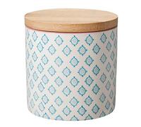 Bloomingville Pot avec Couvercle Patrizia - Couleur Ø 10 x H 10 cm, Bleu, Céramique, Capacité 400 ML