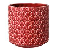 Bloomingville Pot de Fleur Dot - Pots de Fleurs décoratifs Couleur pour intérieur Style rétro créatif S (12,5 cm ø), Rouge, Céramique