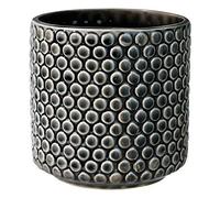 Bloomingville Pot de Fleur Dot - Pots de Fleurs décoratifs Couleur pour intérieur Style rétro créatif M (15,5 cm ø), Noir, Céramique