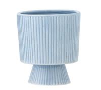 Bloomingville Pot de fleurs AYLEEN bleu clair avec pied 12x12 cm Cache-pot