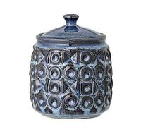 Bloomingville Récipient avec couvercle Nena bleu céramique