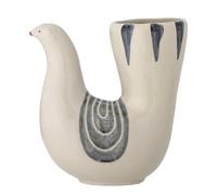 Bloomingville [SA2024/08] Trudy Vase en faïence Blanc 19 x 19 x 7,5 cm