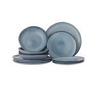 Bloomingville Service de table Sandrine 12 pièces Bleu