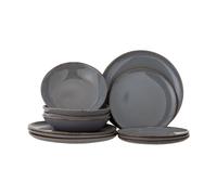 Bloomingville Service de table Sandrine 12 pièces Gris