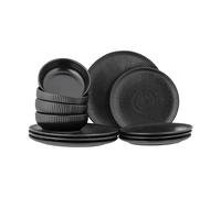 Bloomingville Service de vaisselle Neri 12 pièces Noir