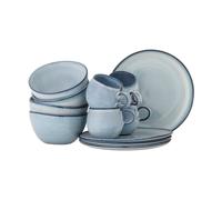 Bloomingville Service petit-déjeuner Sandrine 12 pièces Bleu