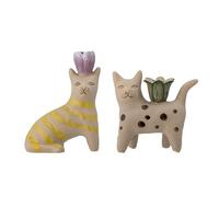 BLOOMINGVILLE - Set of 2 - Mamie Cat Candlestick (82058194)