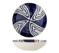 Bloomingville Shama 82060437 Bol en grès, bleu, 2,5 l, Ø 33,5 cm, décoratif et adapté à un usage quotidien