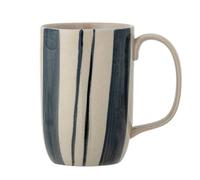 Bloomingville Tasse Becher ALLIUM Rayures Bleues 450 ml Céramique