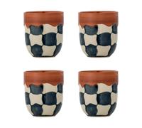 Bloomingville Tasse Check. lot de 4 Bleu