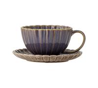 Tasse Avec Sous-Tasse LATINA Violette En Céramique 220 Ml