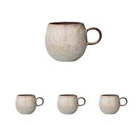 Bloomingville Tasses Sandrine, gris, cramique (Lot de 4)