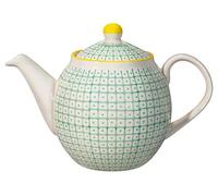 Bloomingville Théière à motif Carla - coloré ø 14 cm, vert, Céramique, Capacité 1200 ml