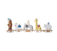 Bloomingville Train d'anniversaire Alfi avec Figurines décoratives et Design enfantin, pour la Table d'anniversaire (Animaux)