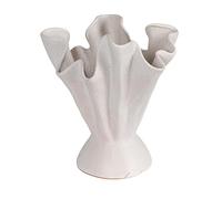 Bloomingville Vase à Volants en grès avec Finition émaillée réactive, crème Mate