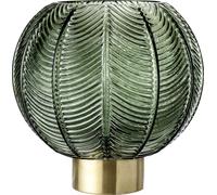 Bloomingville Vase en verre Vert Feuille d'or 21 cm