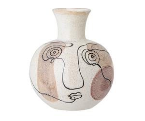 Bloomingville Vase peint à la main Bloomingville 22.5 cm Blanc