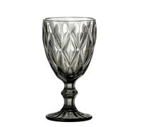 Bloomingville Verre de Vin Asana Gris 15x8 CM Verre 260 ML Relief Motif