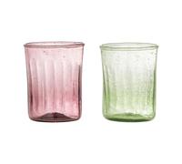Bloomingville Verre Sunil. lot de 2 Vert