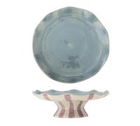 Bloomingville Willa Assiette à gâteau en faïence Rose 28 x 9,5 cm