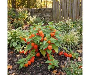 Bloomique - Lot de 6 - Physalis alkekengi franchetii - Amour en cage - Rustique - Vivace - Hauteur 10-20 cm - Pot 9 cm