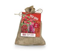 Bloomique - Mix de 50 - Le Sac Rouge - Mix Rouge - Tulipes, Jacinthes, Ixia - Bulbes à fleurs - Floraison printanière - Plantes vivaces