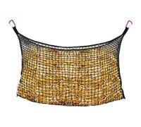 Bloomoak Filet à foin à alimentation lente sans nœuds avec 4 mousquetons pour chevaux/sac à foin suspendu avec grande capacité pour une journée complète d'alimentation/remorque (trou de 3 cm pour