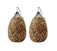 Bloomoak - Lot de 2 mangeoires à foin lent pour cheval et chèvre, sacs à foin en polyéthylène doux avec petite maille pour étal, remorque et voyage