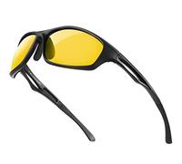 Bloomoak Lunettes de Conduite de Nuit- Verres Jaune Polarisés Lentille, Lunettes de Vision Nocturne Anti-Reflets Protection UV400 Réduction de la Fatigue Oculaire et des Maux de Tête