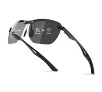 Bloomoak Lunettes de soleil de conduite pour hommes Lunettes de soleil polarisées Lunettes de sport Lunettes de golf de pêche pour protection des yeux UV400 Ultra légères AL-MG (Photochromic)