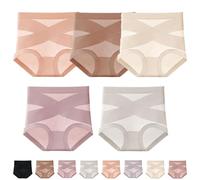 BloomPink Sous-vêtements anti-fuite, confort ultime, étanche et gainant, confortable et près du corps, 5 pièces - A, M-9XL