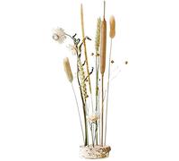 BloomPost BloomWoody - Socle en bois avec Fleurs séchées ± 30cm de hauteur - Couleurs claires - Cadeau Unique - Boîte aux Lettres - L083 - Multicolore