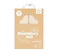 Bloomsbury Mill - Lot de 2 - 100% Pur Coton Biologique - Couvertures Ultra-Douces en Coton Cellulaire pour Bébé - 75cm x 95cm - Landau/Poussette/Couffin - Écru