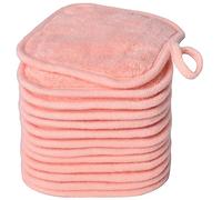 BloomSesame Lot de 12 chiffons démaquillants pour le visage, les yeux, les lèvres - Tampons démaquillants réutilisables en microfibre douce - 12,7 x 12,7 cm (corail)