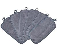 BloomSesame Lot de 12 chiffons démaquillants réutilisables en microfibre douce pour le visage, les yeux, les lèvres - 6 x 12inch - Gris