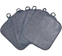 BloomSesame Lot de 12 chiffons démaquillants réutilisables en microfibre douce pour le visage, les yeux, les lèvres - 8 x 8inch - Gris