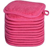 BloomSesame Lot de 12 chiffons démaquillants réutilisables en microfibre douce pour le visage, les yeux, les lèvres - 5 x 5inch - Rose foncé