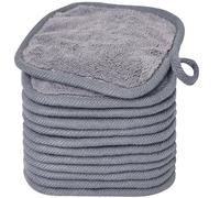 BloomSesame Lot de 12 chiffons démaquillants réutilisables en microfibre douce pour le visage, les yeux, les lèvres - 5 x 5inch - Gris